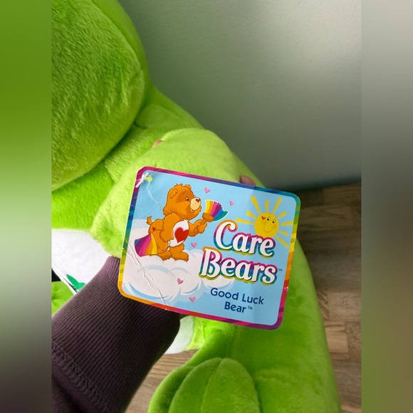 Huge green Good Luck shamrock Care Bears bear - Picture 3 of 11